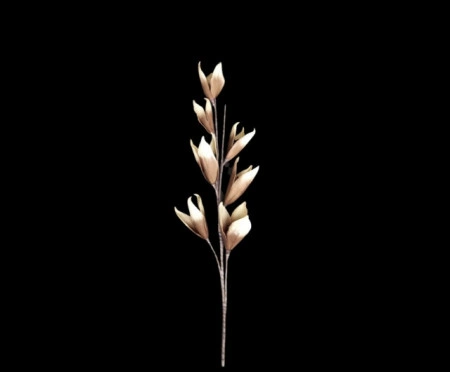 Creanga magnolie cu 7 flori maro-taupe L90cm - Img 2