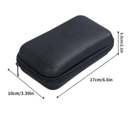 Etui pentru pipe, dimensiuni in centimetri, culoare neagra