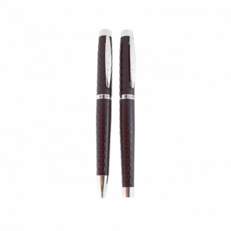 Set Balmain pix + roller in etui maro ,piele ecologica - Img 3