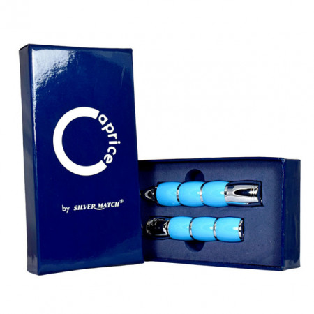 Set Cadou Silver Match Caprice - pix și brichetă (Pink / Bleu) - Img 2