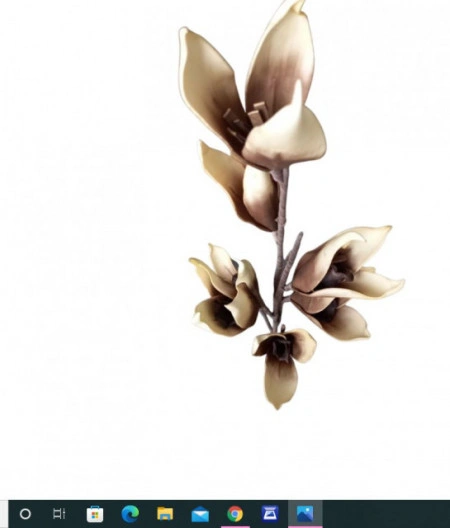 Creanga magnolie cu 7 flori maro-taupe L90cm - Img 3
