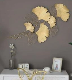 Decor perete flori aurii - Img 2