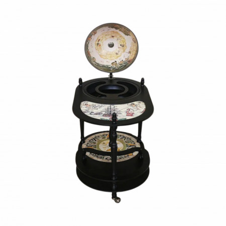 Bar glob pamantesc cu masa ,alb negru mat ,diam.glob 42cm - Img 3