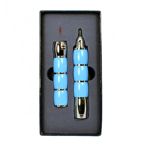 Set Cadou Silver Match Caprice - pix și brichetă (Pink / Bleu) - Img 4