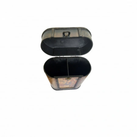 Cutie decorativa lemn cu motive japoneze gheise H40cm - Img 4