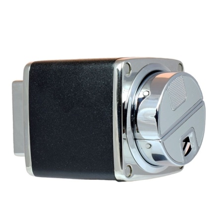 Brichetă Sarome de birou piezoelectrică, culoare negru cu argintiu lucios, asezata pe o parte, metalica, reincarcabila, piezo