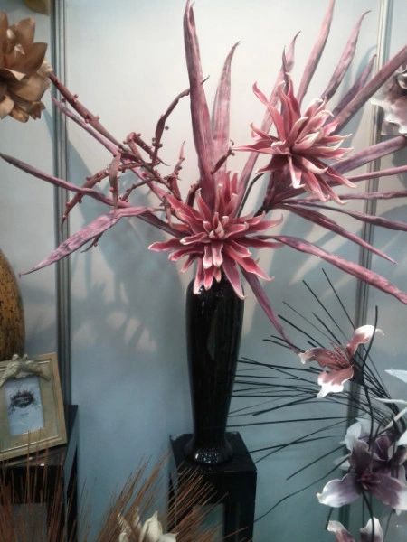 Floare decorativa ,buchet 11fire Dracena rosie L 108 cm - Img 4