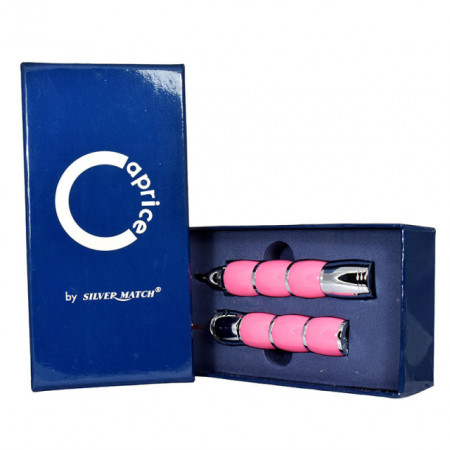 Set Cadou Silver Match Caprice - pix și brichetă (Pink / Bleu) - Img 6