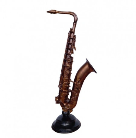 Decoratiune saxofon ,auriu antichizat,H37cm - Img 2