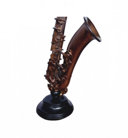 Decoratiune saxofon ,auriu antichizat,H37cm - Img 3