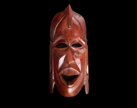 Masca africana,lemn masiv - Img 2