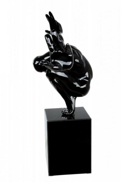 Statueta barbat in echilibru, decoratiune ,obiect,negru L42cm - Img 6