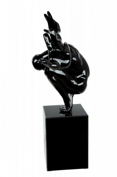 Statueta barbat in echilibru, decoratiune ,obiect,negru L42cm - Img 6