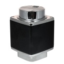 Brichetă Sarome de birou piezoelectrică, gris metalizat cu argintiu lucios, prezentare asezata pe postament