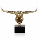 Statueta barbat in echilibru ,decoratiune obiect auriu ,L42cm