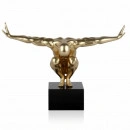 Statueta barbat in echilibru ,decoratiune obiect auriu ,L42cm