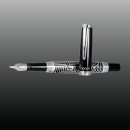 Stilou Ungaro metalic negru-argintiu, cu peniță Iridium Point Germany