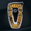 Brichetă Silver Match Caprice piezoelectrică, design tip piele crocodil – reîncărcabilă cu gaz