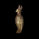 Statueta "Papagal" aurie pe stand metalic ,H 42cm - Img 3