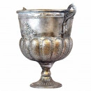 Vaza decorativa,vas tip amfora,metal argintiu, H40 - Img 2