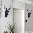 Decor perete cap cerb negru H54cm - Img 3