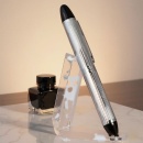 Roller Jean Louis Scherrer argintiu, metalic, cu mină 0.5 cm și etui din lemn