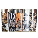 Set 5 brichete plastic reîncărcabile piezo - tematică animale sălbatice / jungla