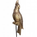 Statueta "Papagal" aurie pe stand metalic ,H 42cm - Img 4