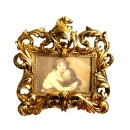 Rama foto clasica,model baroc,auriu antichizat ,poza 10x15 cm