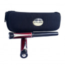 Set pix și roller Pierre Cardin bordeaux satinat și negru, prezentare in combinatie cu etui de culoare neagra
