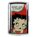 Tabachera Betty Boop, metalica, pentru tigarete de 85 mm (King Size), capacitate 10 buc