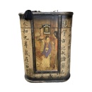 Cutie decorativa lemn cu motive japoneze gheise H40cm