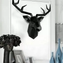 Decor perete cap cerb negru H54cm