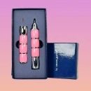 Set Cadou Silver Match Caprice - pix și brichetă (Pink / Bleu)