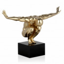 Statueta barbat in echilibru ,decoratiune obiect auriu ,L42cm - Img 2