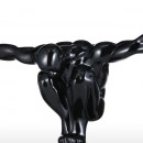 Statueta barbat in echilibru, decoratiune ,obiect,negru L42cm - Img 4