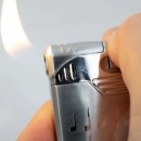 Bricheta CHAMP metalica sistem dubla aprindere pentru tigarete si pipa, turbojet si flacara, reincarcabila, - Img 4