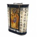 Cutie decorativa lemn cu motive japoneze gheise H40cm - Img 5