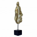 Decoratiune pana pe stativ,aurie, H48cm