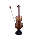 Decoratiune vioara cu arcus metal,auriu antichizat,H 35cm - Img 2