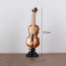 Decoratiune vioara cu arcus metal,auriu antichizat,H 35cm - Img 4