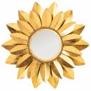 Oglinda aurie ,model floare, rama metal D80cm