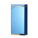Brichetă Sarome SRM 105 A, sistem piezoelectric, reincarcabila cu gaz butan, culoare bleu satinat cu o dunga de delimitare argintie