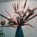 Floare decorativa ,buchet 11fire Dracena rosie L 108 cm - Img 5