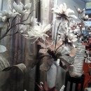 Floare decorativa Dalie roz D35 cm - Img 2