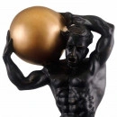 Sculptura decorativa Titan,statueta moderna barbat cu glob H 42cm - Img 2
