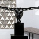 Statueta barbat in echilibru, decoratiune ,obiect,negru L42cm - Img 5
