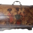 Cufar lemn motive japoneze gheise,40x30cm - Img 3