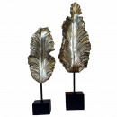 Decoratiune pana pe stativ,aurie, H48cm - Img 3