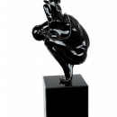 Statueta barbat in echilibru, decoratiune ,obiect,negru L42cm - Img 6